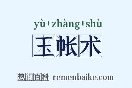 玉帐术是什么意思的图片